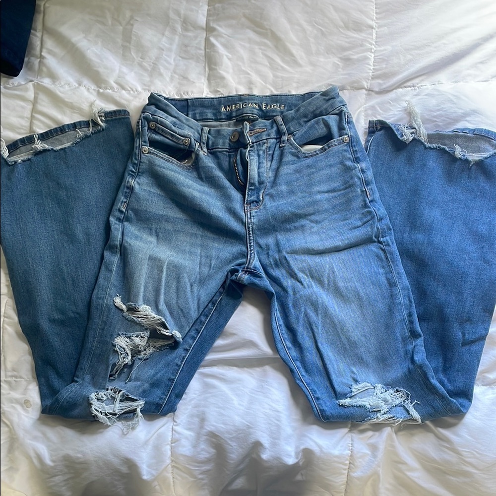 American Eagle Outfitters Blue Boyfriend Jeans Relaxed Fit